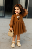 پیراهن دخترانه مدل گل اماده ارسال