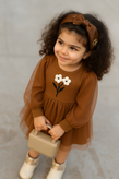 پیراهن دخترانه مدل گل اماده ارسال