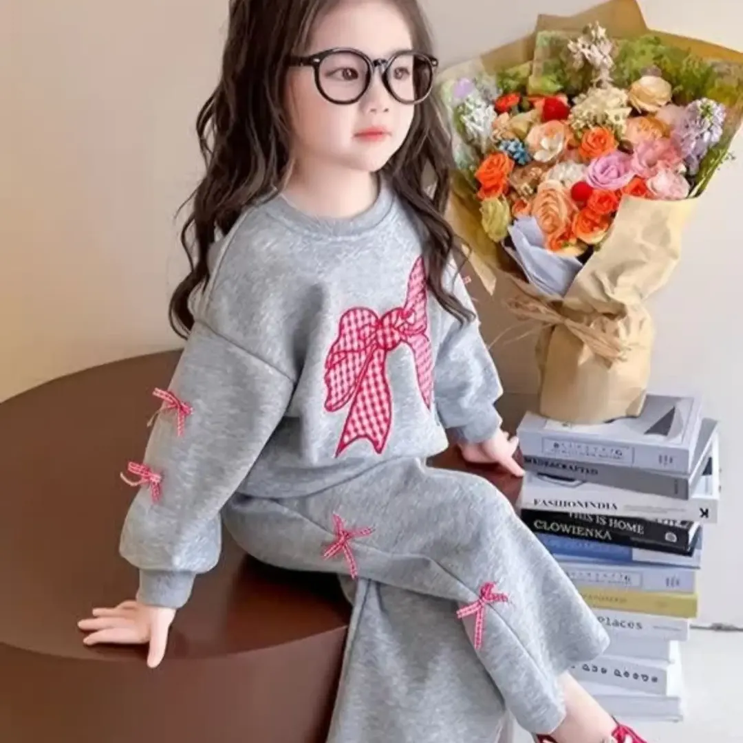 ست پاییزه مدل پاپیون جنس ملانژ